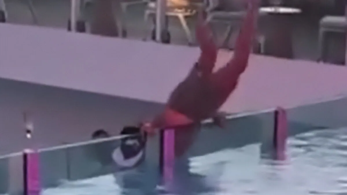 Passenger Flips Over Infinity Pool Edge In Latest Cruise Incident, Folks Have Hilarious Reactions