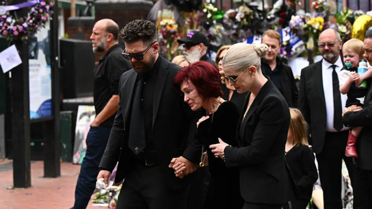 "She's A Broken Woman": Tearful Sharon Osbourne Joins Kids In Heartbreaking Farewell At Ozzy's Funeral