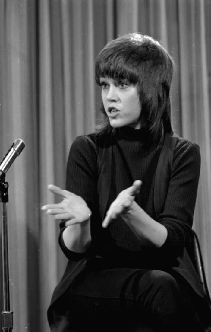Actress Jane Fonda Holding A Press Conference At The Capitol In Tallahassee, Florida, 1971