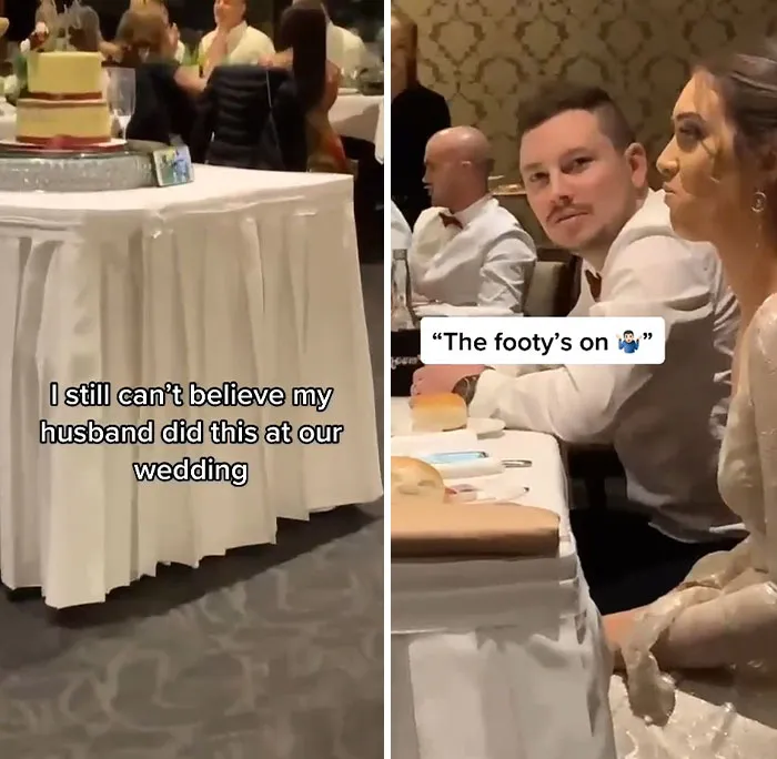 An Australian Bride Caught Her Now-Husband Watching Football On His Phone During Their Wedding