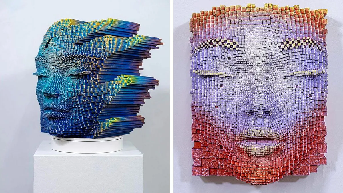 Sculptor Creates 20 Flowing Wooden Portraits That Reveal The Fluid Beauty Of The Human Form
