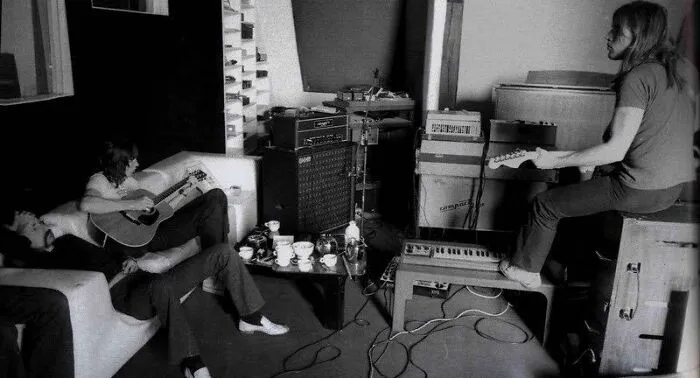 Pink Floyd Working In George Sand Studio In Hérouville, Feb. 1972