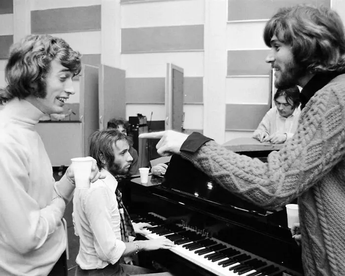 Bee Gees Are Recording At A London Studio, 1970