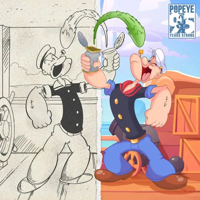 "Popeye; Before And After"