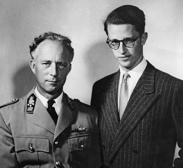King Leopold III of Belgium (with Son Prince Baudouin Of Belgium)