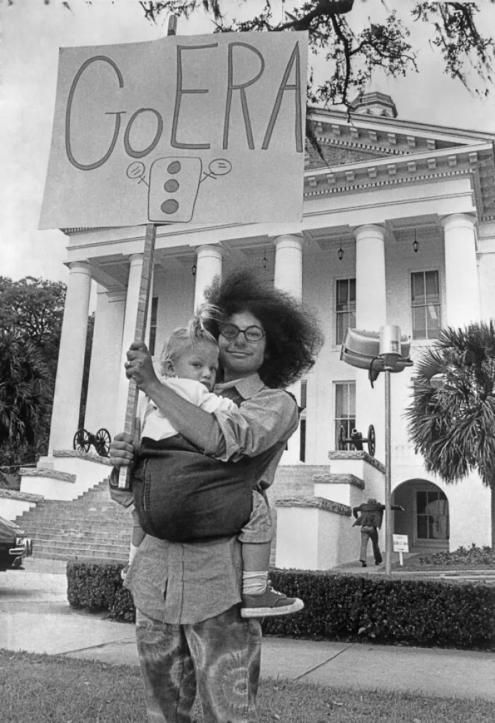 Woman And Daughter In Favor Of The ERA, 1973