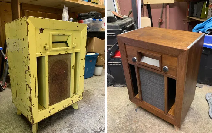 Old General Electric Am Radio Cabinet