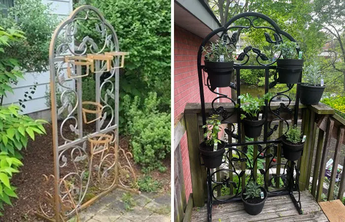 Purchased A Rusty Plant Stand At An Estate Sale Last Year And Gave It A Proper Glow Up