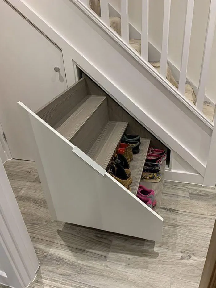 This Shoe Storage Under Stairs