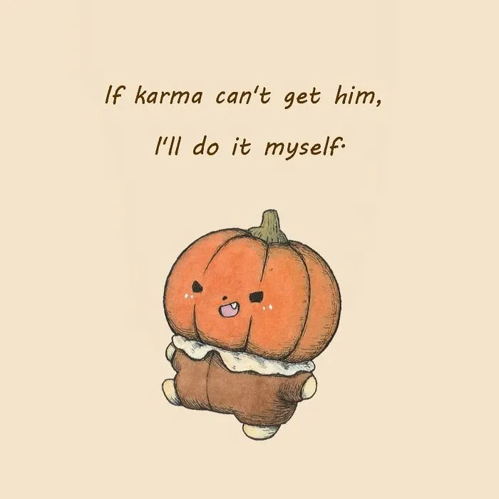 20 Illustrations Featuring A Cute Pumpkin That Hides A Surprisingly Dark Side