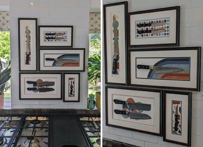 This User Turned His Boarding <span Style="Font:inherit;color:#d74b1f;"> Magnetic Knife Strips</Span> Into Full-Blown Art