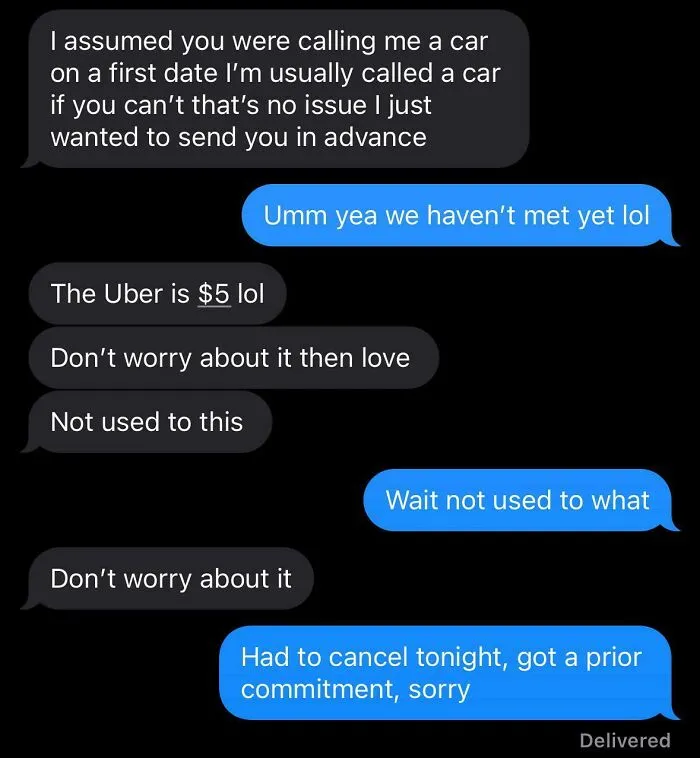 $5 Uber Request For First Date