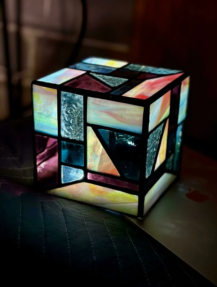 Stained Glass Nightstand Lamp Made By Me