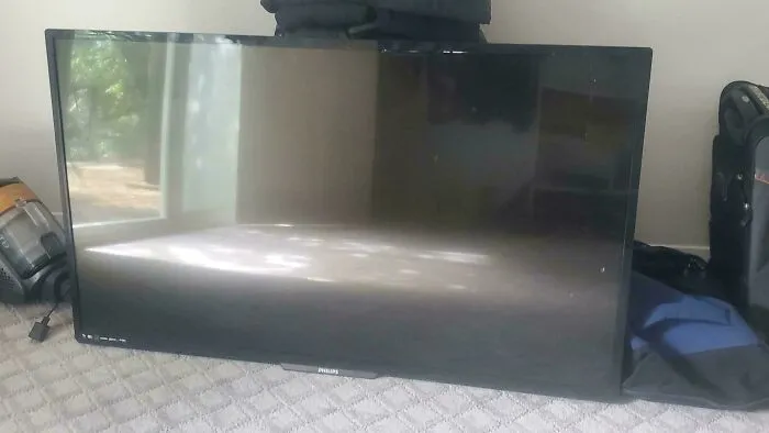 One Of The Benefits Of Living In A Moderately Wealthy Hoa. Someone Threw Away A $750 55-Inch TV, Working, No Remote. Just As I Was About To Go Buy One