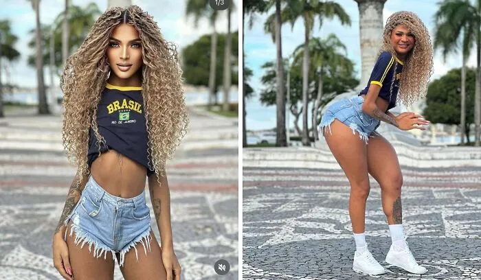 Ambas fotos son de la misma publicación, pero la edición es totalmente distinta