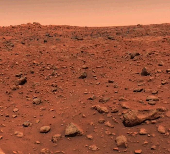 First Colour Image From Viking Lander 1 Of Mars,  Chryse Planitia, Mars, 21 July 1976