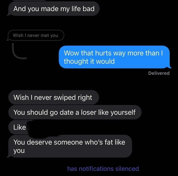 Text message exchange showing toxic behavior in relationships, illustrating the concept of toxic nice girls and nice guys.