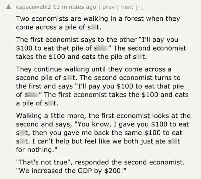 A Perfect Illustration Of Why Gdp Is A Bad Indication Of The Quality Of Life Of A Population