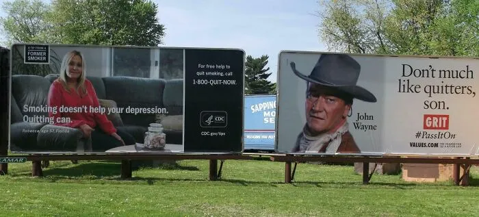 Maybe Not The Best Two Billboards Right Next To Each Other... Just Sayin