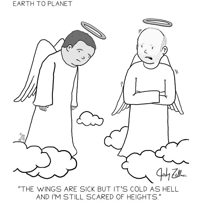 "Earth To Planet": 27 New Humorous Comics By Jody Zellman To Boost Your Mood