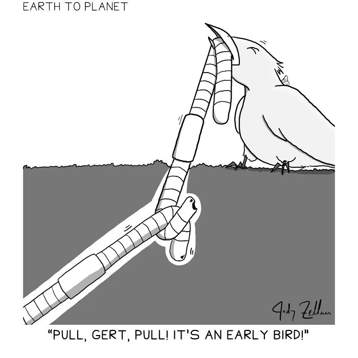 "Earth To Planet": 27 New Humorous Comics By Jody Zellman To Boost Your Mood