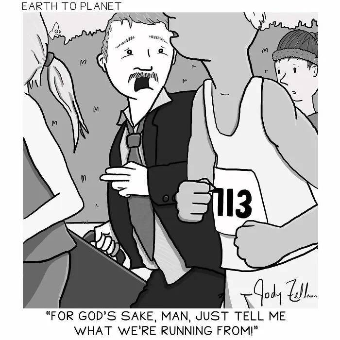 "Earth To Planet": 27 New Humorous Comics By Jody Zellman To Boost Your Mood