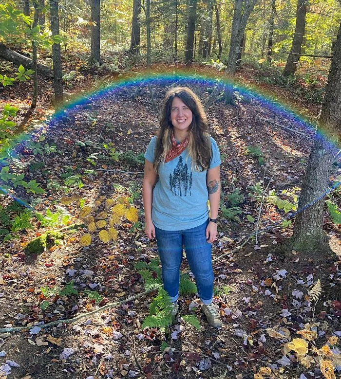 My Husband Took A Picture Of Me As I Said Farewell To 40, And Somehow I Was Gifted My Own Rainbow