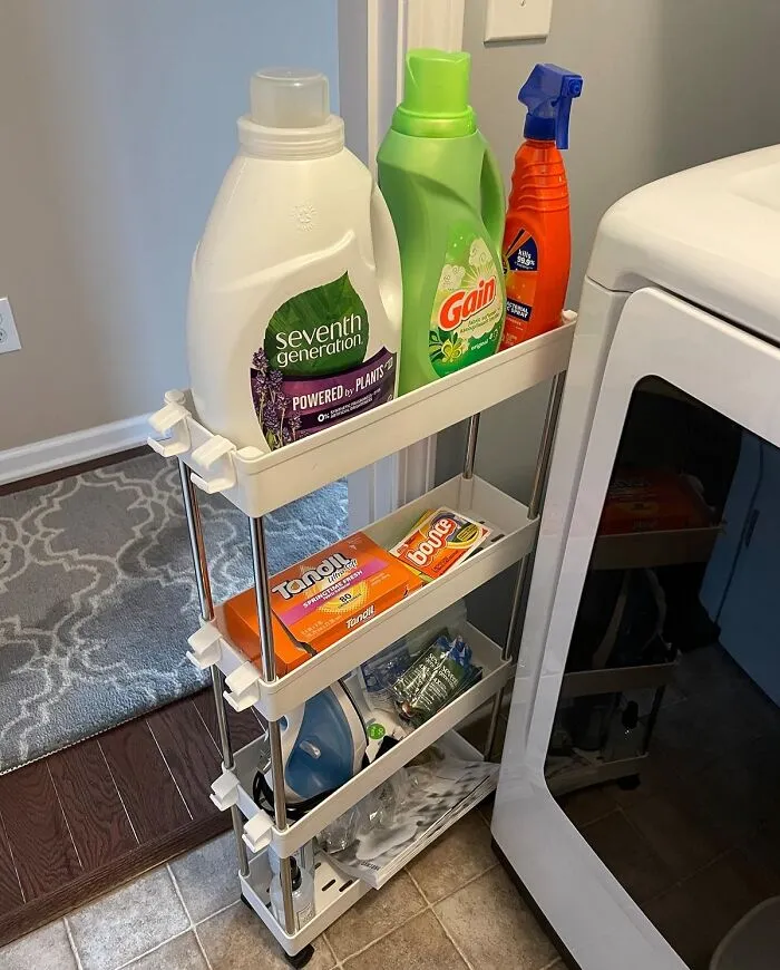 Your Tiny Kitchen Or Bathroom Can Gain Some Serious Extra Real Estate With A Discreet <a Style="Display:inline;" Href="Https://Www.amazon.com/Spacekeeper-Shelving-Organizer-Bathroom-Stainless/Dp/B07ql7ggnf?ie=utf8&th=1&linkcode=ll1&tag=bpkomodo-20&linkid=47bf8896b718c6aa0f9e749e9bb91817&language=en_us&ref_=as_li_ss_tl" Target="_blank"> <span Style="Font: Inherit; Color: #d74b1f;"> Slim Rolling Storage Cart</Span>