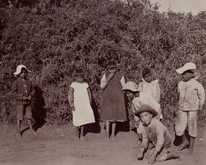 Children Playing Marbles At Point Mcleay, South Australia, Circa 1900