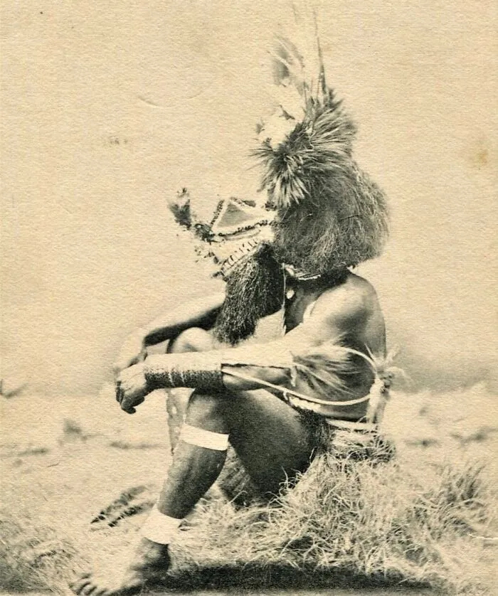 Australian Aborigine With Mask, 1900s