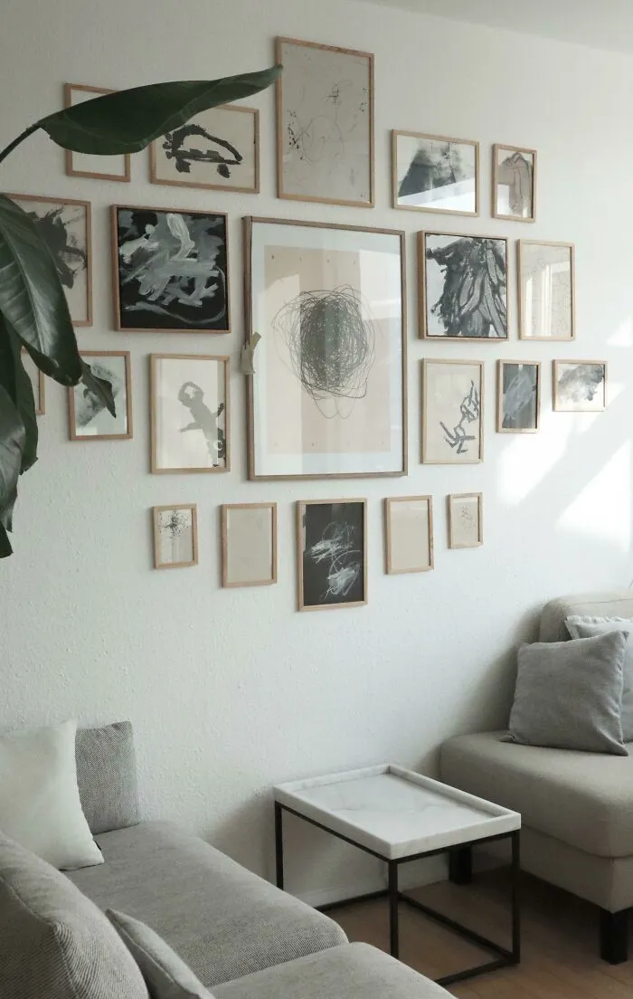 We Finally Got This Collection Up! Carefully Picked Paintings And Drawings By Our Son From Age 0-3. What Do You All Think?