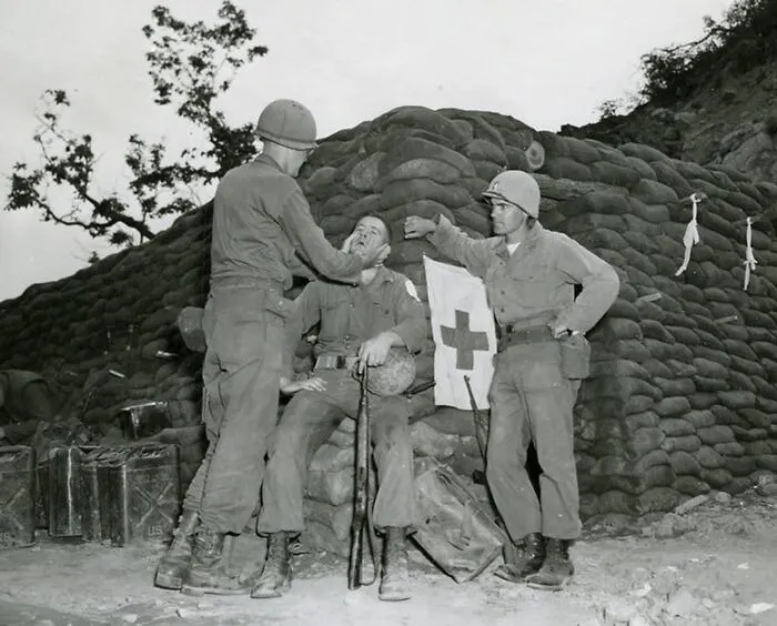 Field Hospital Eye Exam