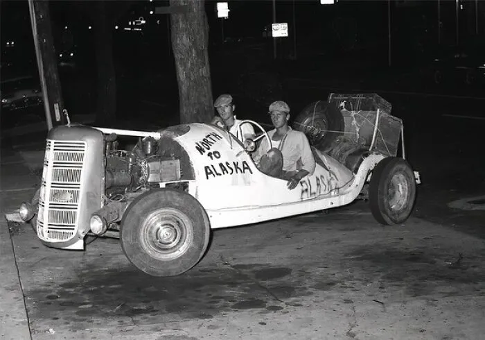 Bobby Lee Billings And Bobby Cunard From Jacksonville Passing Through Tallahassee On Their Way To Alaska