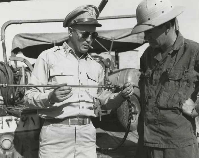 Captain Price And Private First Class Stafford Examine The Type Of Nozzle Used To Spray DDT [Dichloro-Diphenyl-Trichloroethane]