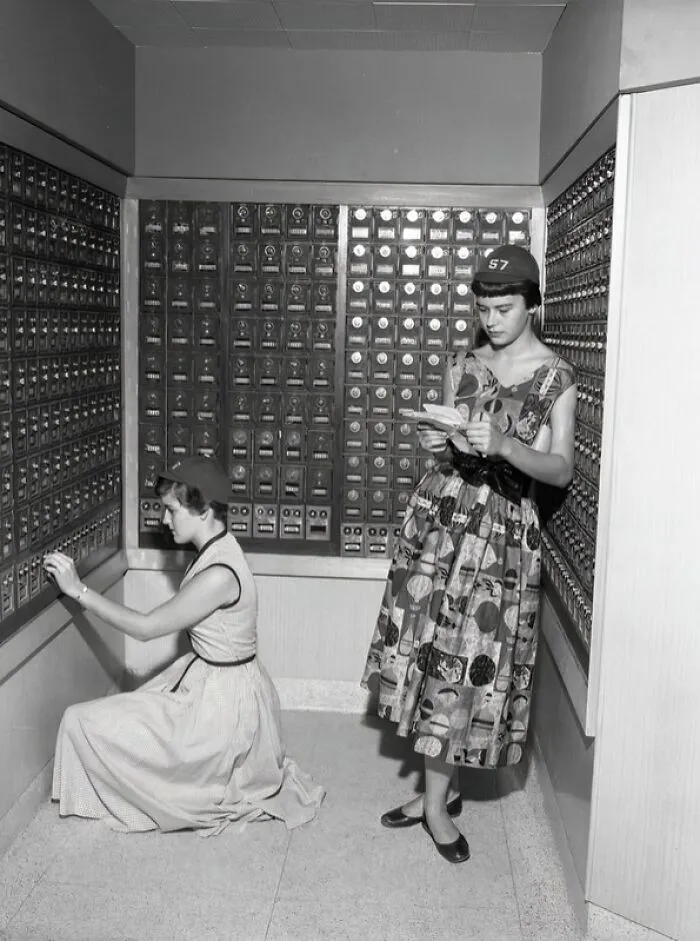 Florida State University Freshmen Getting Their Mail On Campus In Tallahassee, Florida