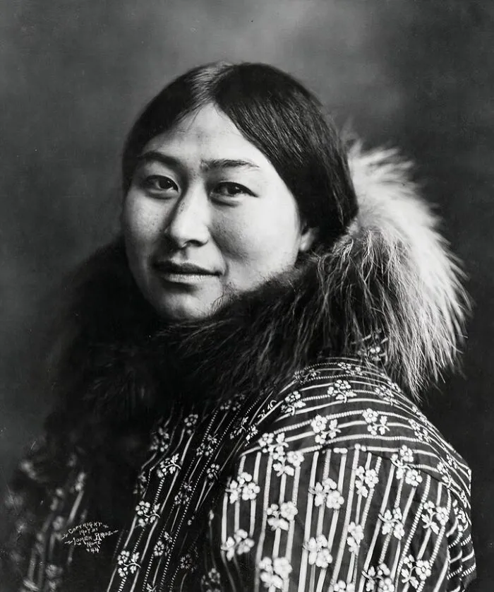 Photograph Of Nowadluk/Nowadlook (Nora) Ootenna Wearing A Coat With A Fur Collar