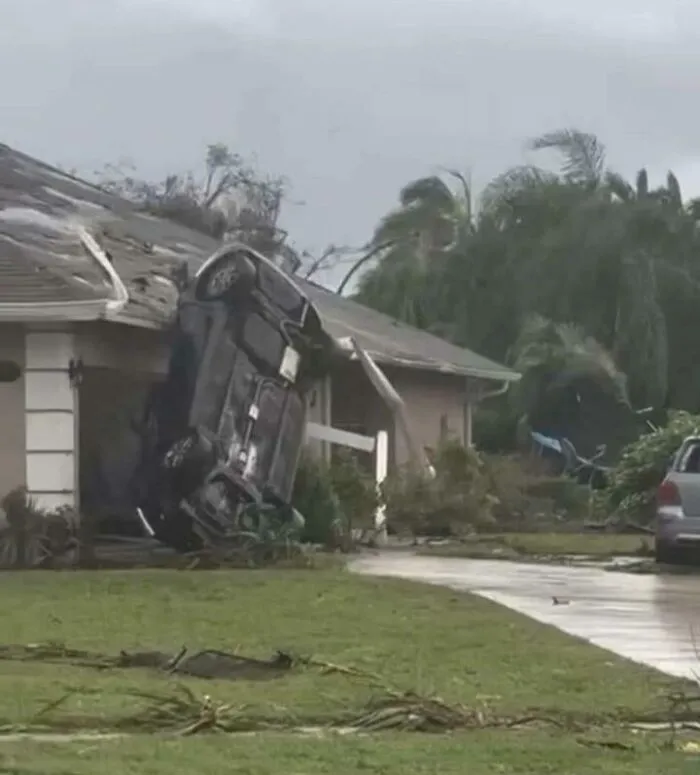 Car Upturned In Fort Pierce
