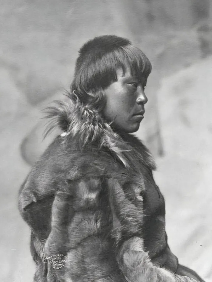 Portrait Of Inuit Man In Fur Parka, Circa 1906