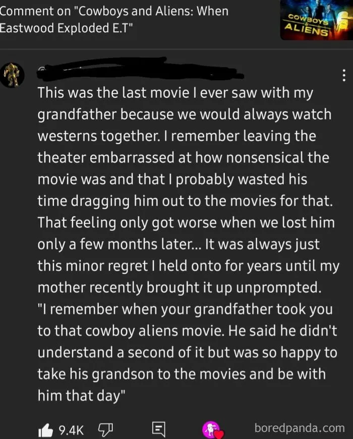 This Tear Perking Comment Under A Youtube Video