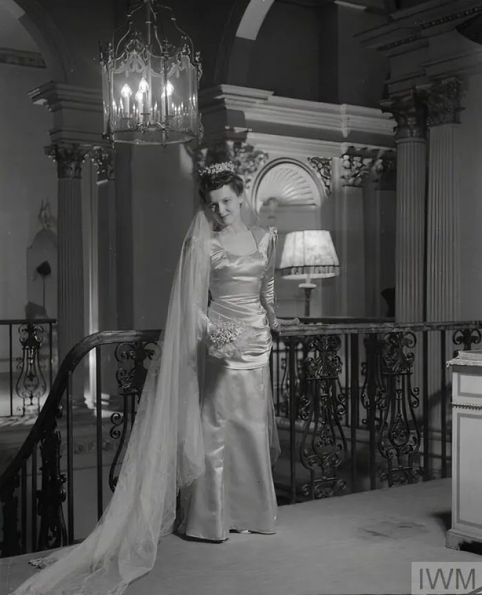 Actress Peggy Bryan Models The Wedding Dress Designed For Her By Fashion Designer Bianca Mosca