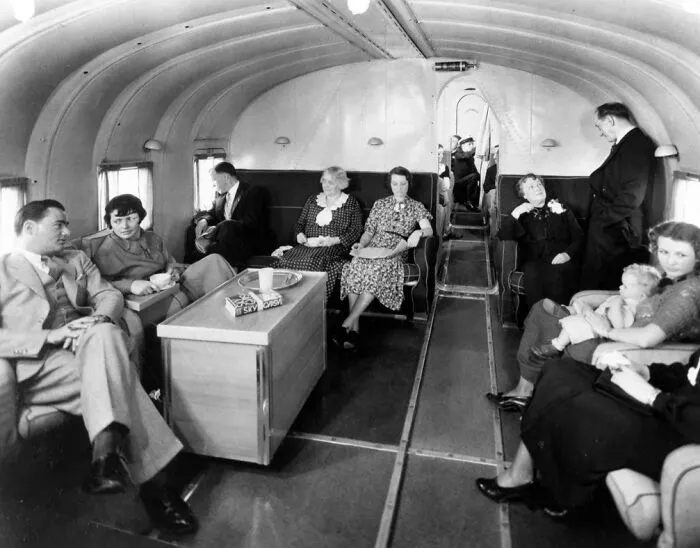 Passenger Lounge Onboard Pan American Airways Martin M-130 China Clipper, 1936