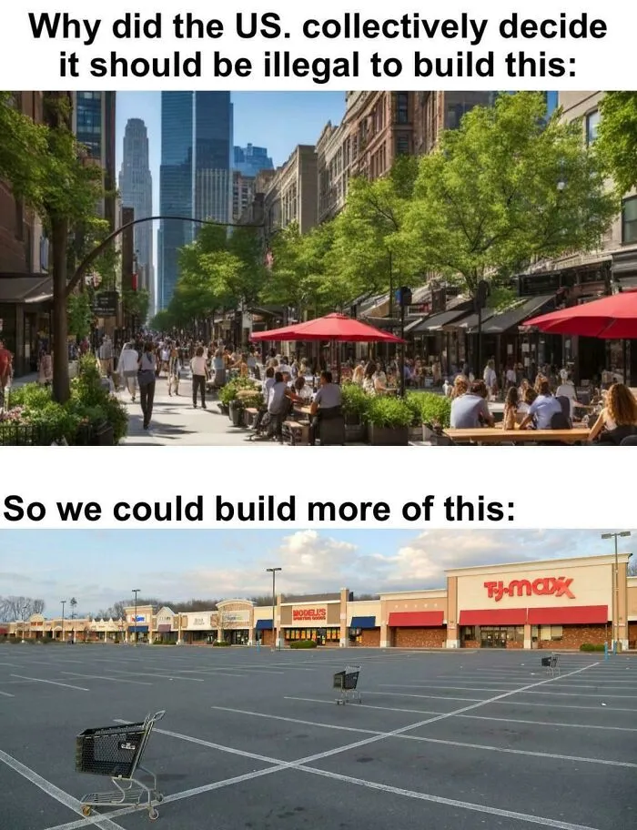 Americans Sure Do Love Their Strip Malls And Suburban Sprawl
