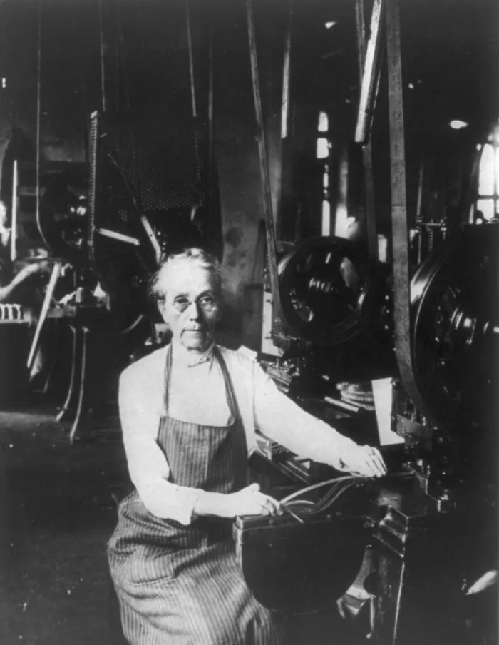 Woman Operating Punch Press, Frankford Arsenal, Frankford, 1914