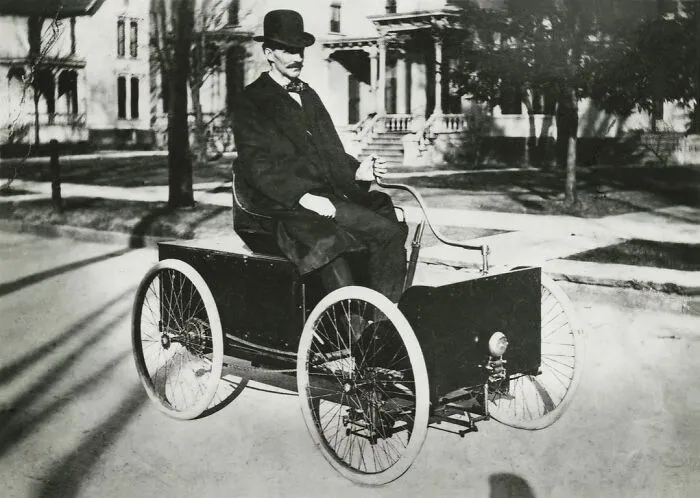 The First Automobile Comes To Town! 1896