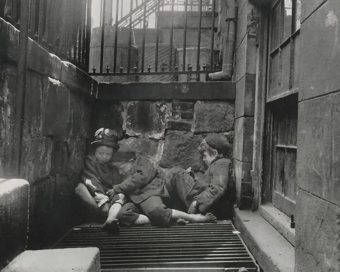 "Nomads Of The Street", Street Children In Their Sleeping Quarters, New York, 1890s