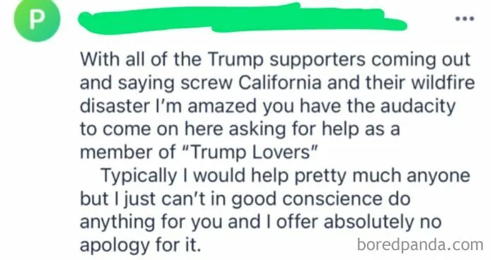 Maga's House Burns Down, Posts For Help, Then Gets Burned In A Reply