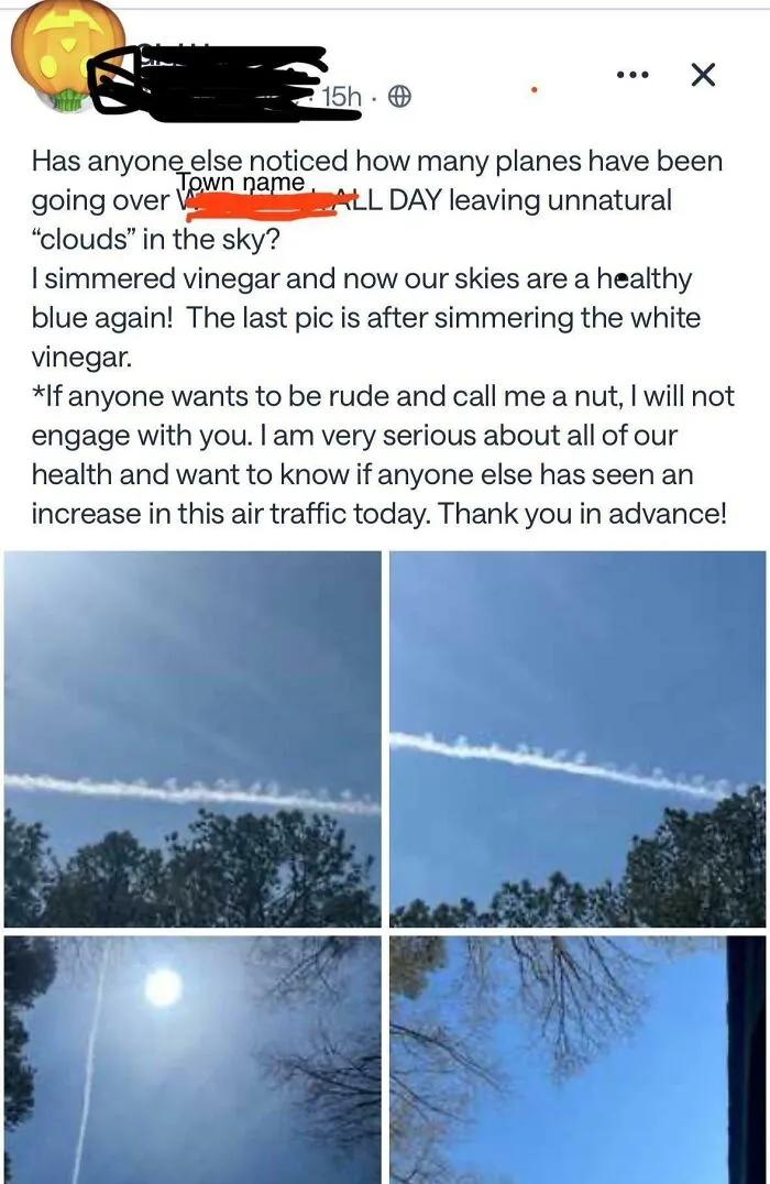 Cleansing The Chem Trails With Vinegar