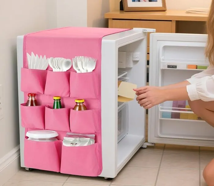 The Top Of Your Mini-Fridge, Currently A Lawless Wasteland Of Ramen Packets And Rogue Cutlery, Can Finally Be Reclaimed With A <a Style="Display:inline;" Href="Https://Www.amazon.com/Extended-Organizer-Organizer-11pockets-Flatware/Dp/B0c3b4cx2c?content-ID=amzn1.sym.bece55d5-Bfc2-4bdb-Bd24-B67da4f6ab89%3aamzn1.sym.bece55d5-Bfc2-4bdb-Bd24-B67da4f6ab89&crid=1uwc0or2v2sfv&cv_ct_cx=dorm%2broom%2bkitchen&keywords=dorm%2broom%2bkitchen&pd_rd_i=b0c3b4cx2c&pd_rd_r=6f978fe8-B29a-44bc-BF8b-AC5df066127b&pd_rd_w=vogz0&pd_rd_wg=n1o3k&pf_rd_p=bece55d5-Bfc2-4bdb-Bd24-B67da4f6ab89&pf_rd_r=pjfnepe29xgteewvx7fh&qid=1755079919&sbo=rzvfv%2f%2fhxdf%2bo5021pansa%3d%3d&sprefix=dorm%2broom%2bkitchen%2caps%2c271&sr=1-3-E169343e-09af-4d41-85b1-8335fe8f32d0-Spons&sp_csd=d2lkz2v0tmftzt1zcf9zzwfyy2hfdghlbwf0awm&th=1&linkcode=ll1&tag=bpdog-20&linkid=1ad0ca4a5ff2d1ce9e740d0a1edf1d2c&language=en_us&ref_=as_li_ss_tl" Target="_blank">  <span Style="Font: Inherit; Color: #d74b1f;"> Mini Fridge Caddy Organizer </Span>