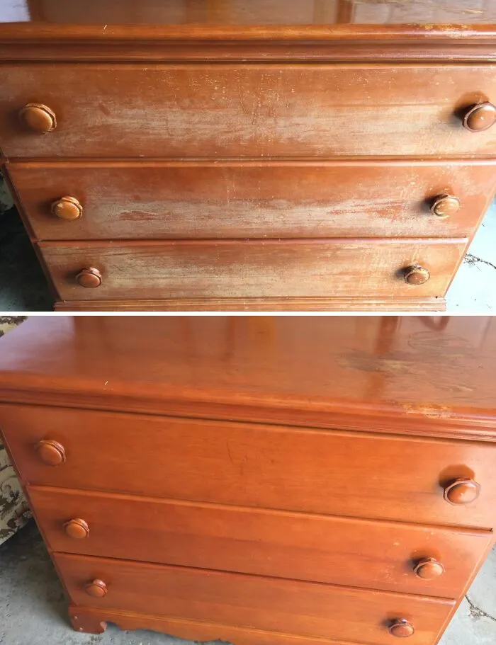 Your Wooden Cabinets, Which Currently Look Like They've Lived A Very Hard Life, Are About To Get The Glow-Up Montage They So Desperately Deserve With <a Style="Display:inline;" Href="Https://Www.amazon.com/Howard-Rf4016-Restor-A-Finish-16-Ounce-Walnut/Dp/B000lnsim8?ie=utf8&th=1&linkcode=ll1&tag=bpantelope-20&linkid=6d966164e4edc07080e95ffd530fc366&language=en_us&ref_=as_li_ss_tl" Target="_blank">  <span Style="Font: Inherit; Color: #d74b1f;"> Howard Products Wood Restorer </Span>