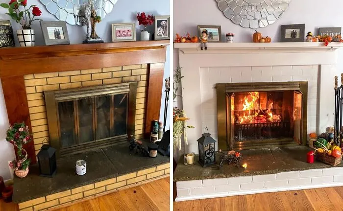 That Exposed Brick Wall You Once Loved Is Now Giving Less 'Charming Industrial Loft' And More 'Sad '90s Pizza Buffet,' But An <a Style="Display:inline;" Href="Https://Www.amazon.com/Giani-Brick-Transformations-Whitewash-Fireplaces/Dp/B07dxn2h2n?ie=utf8&th=1&linkcode=ll1&tag=bpantelope-20&linkid=1b115499bd5bdf166a73809d36a7737f&language=en_us&ref_=as_li_ss_tl" Target="_blank">  <span Style="Font: Inherit; Color: #d74b1f;"> Exposed Brick Whitewash</Span> Can Completely Change That Whole Vibe